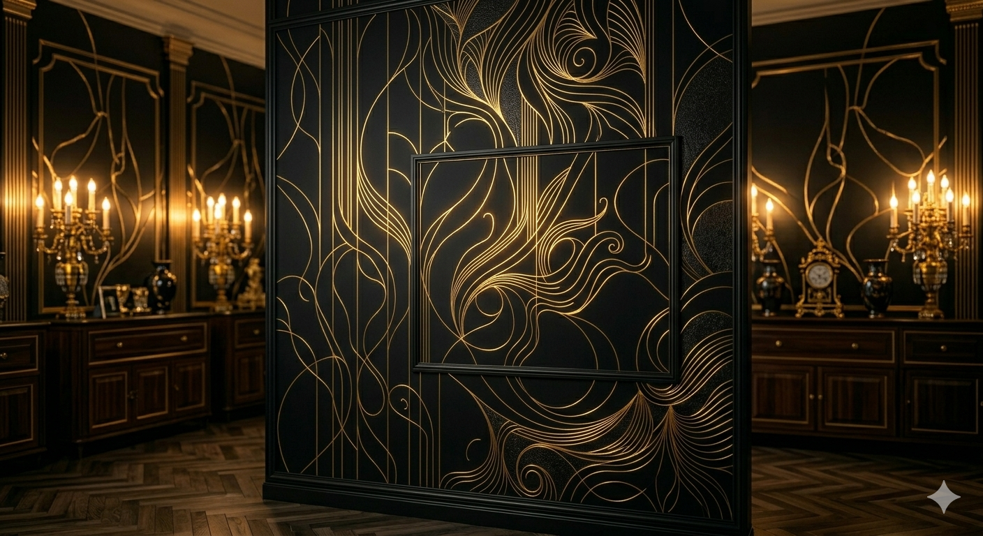 Rich Black Gold Theme Background